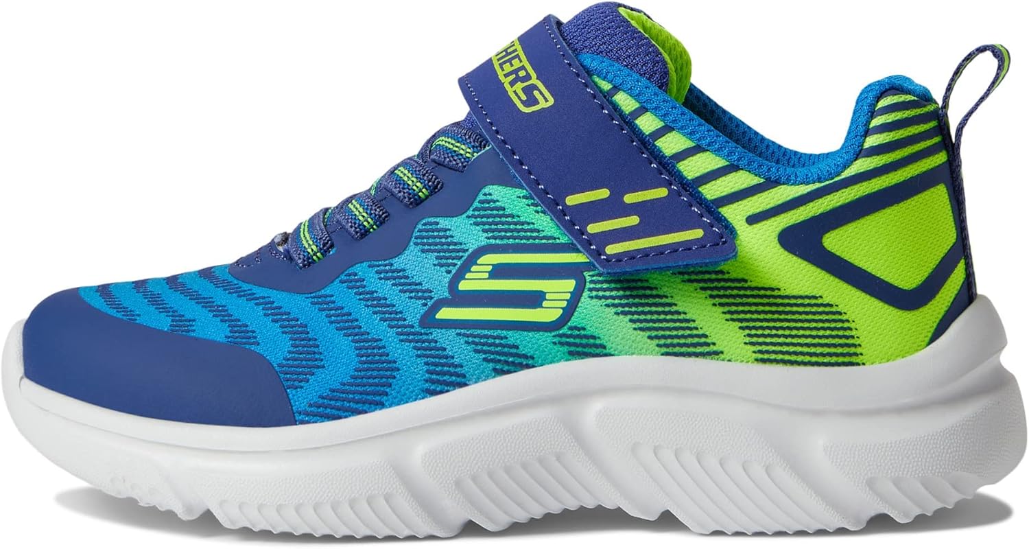 Skechers Jungen 405037l Lmcc Sneaker 27 EU Blue Yellow Textile Navy Synthetic Trim, 27 EU Blue Yello - Image 5
