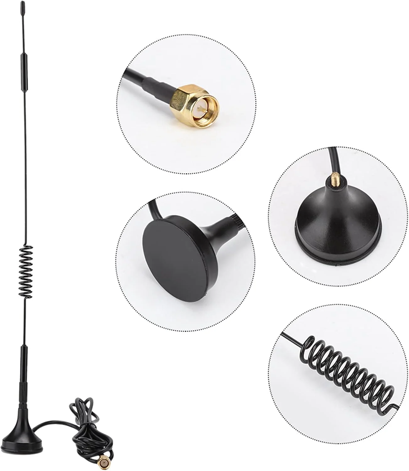 SMA Aussenantenne, 10 dBi, Hochleistungsantenne, 31 cm, Magnetische Saugnapfantenne, für Funkmodul - Image 7