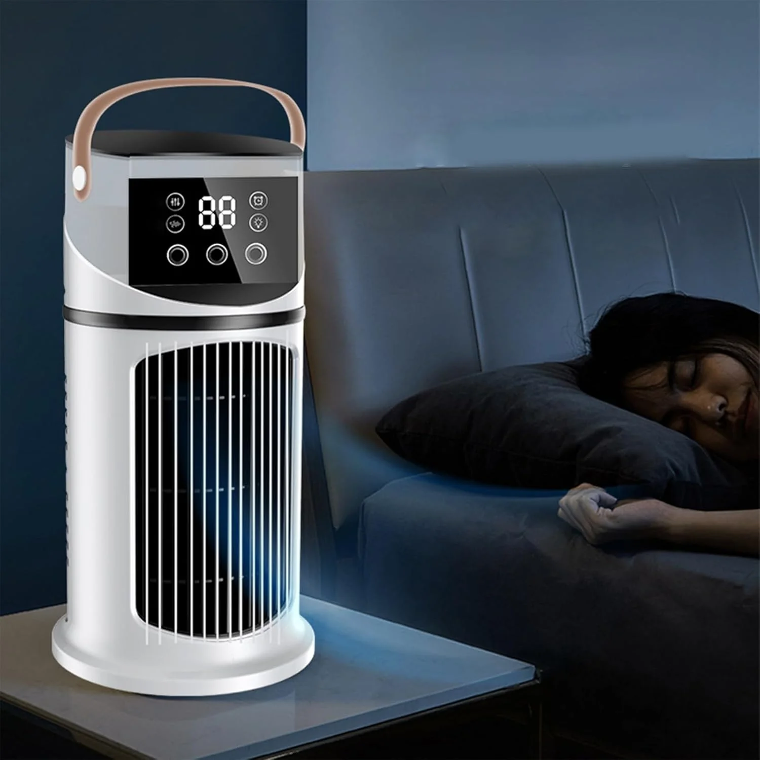 Small Usb Klimaanlage For Auto Zelt Zimmer, Mini1 Cooler Ventilator Mit Eiswürfel, Luftreiniger Und - Image 5