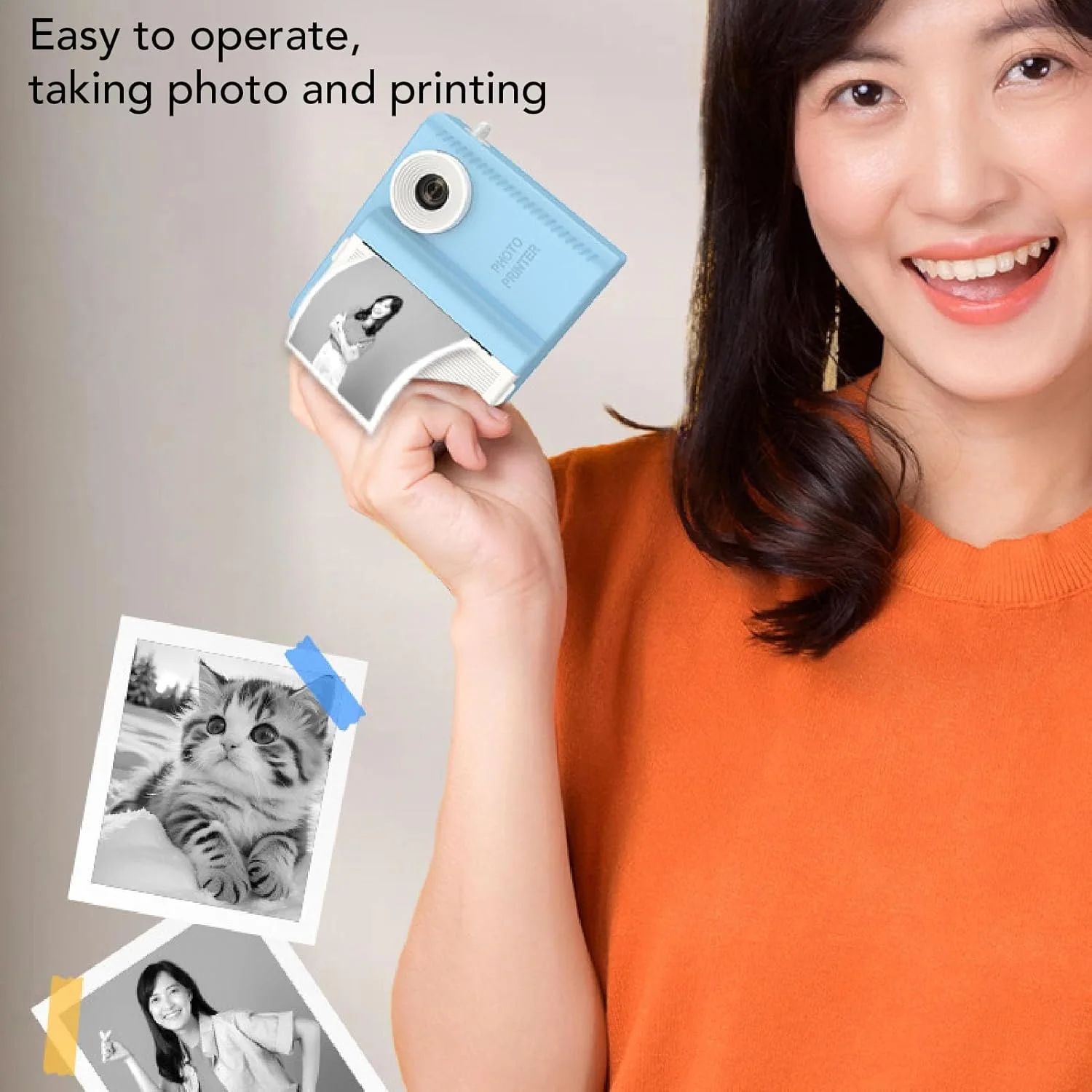 Sofortbildkamera für, Digitalkamera mit 3 Rollen Druckpapier, 2,8-Zoll-HD-Bildschirm, Autofokus, 8-f - Image 6