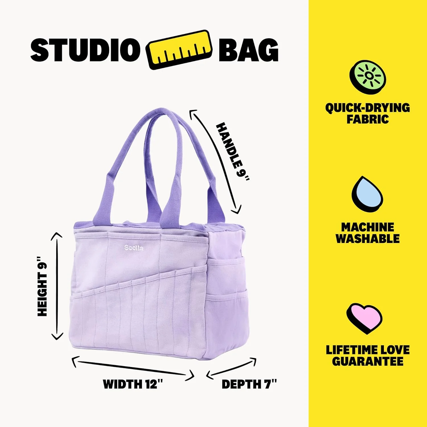 Soolla Studio Art Werkzeugtasche, Töpferwerkzeuge und Kunstbedarf, Leinen-Werkzeugtasche – Künstler- - Image 6