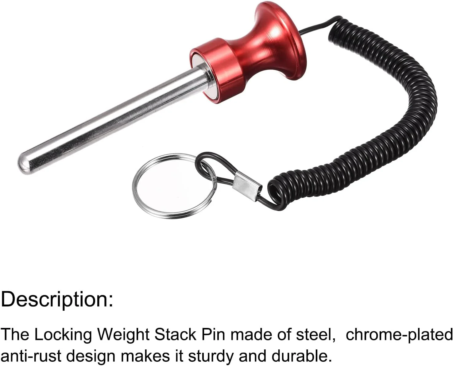 sourcing map Stück mm x mm Gewichtsstapelstift mit Zugseil Magnetisches Krafttrainingsgerät Zubehör - Image 3