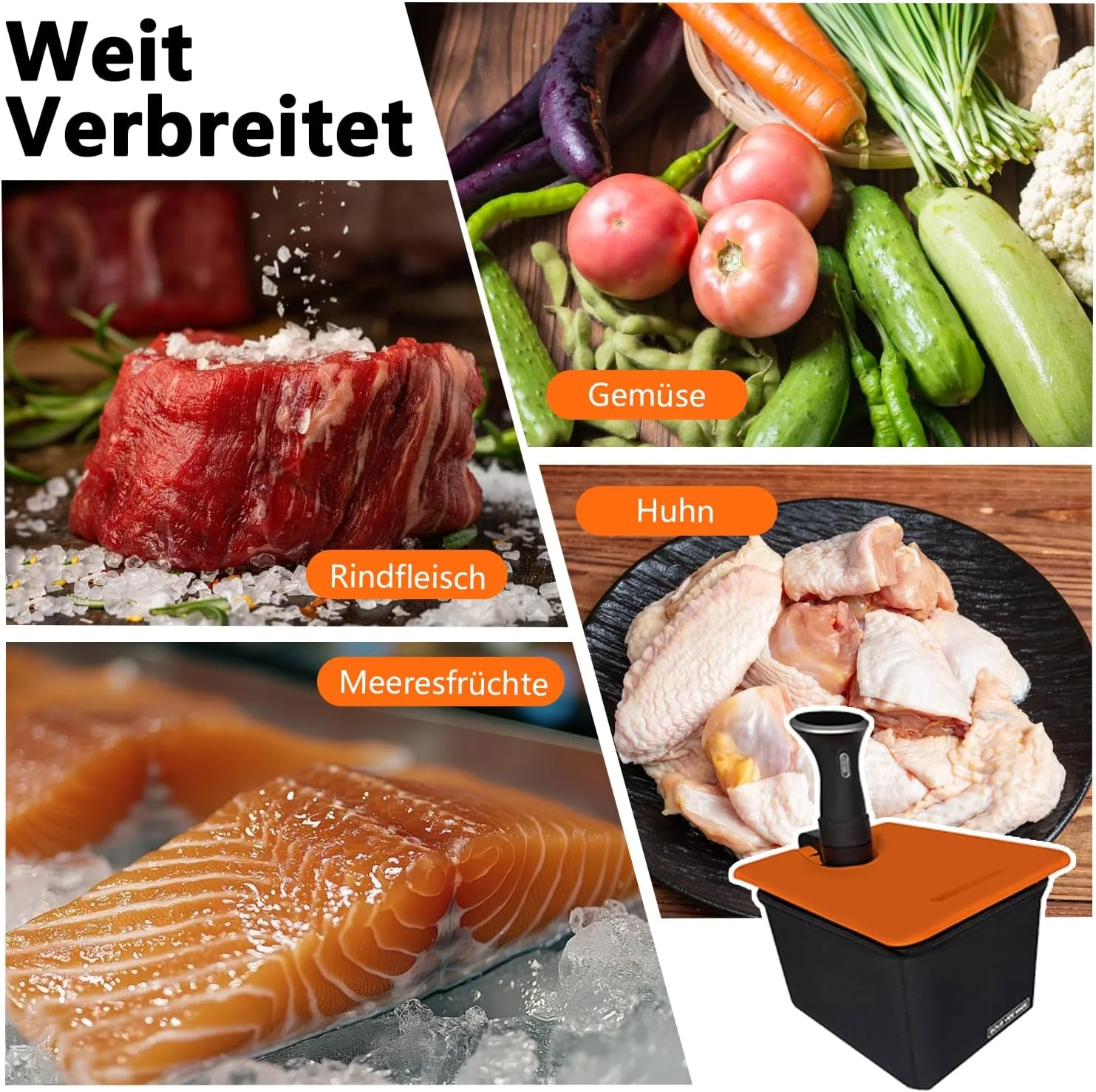Sous Vide Behälter 12L, Sous Vide Container mit Deckel und Rack ür Sous Vide Stick Garer, Multifunkt - Image 7