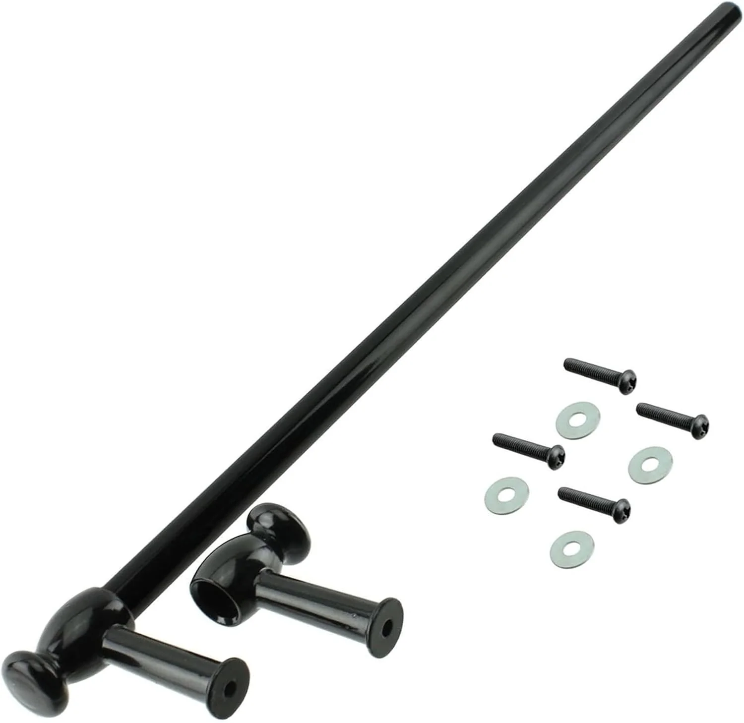 spares2go Universal 'Cut to Grösse' Stahl Ofen Herd Handtuchhalter/Tür Griff (schwarz, 2 Stück) - Image 4