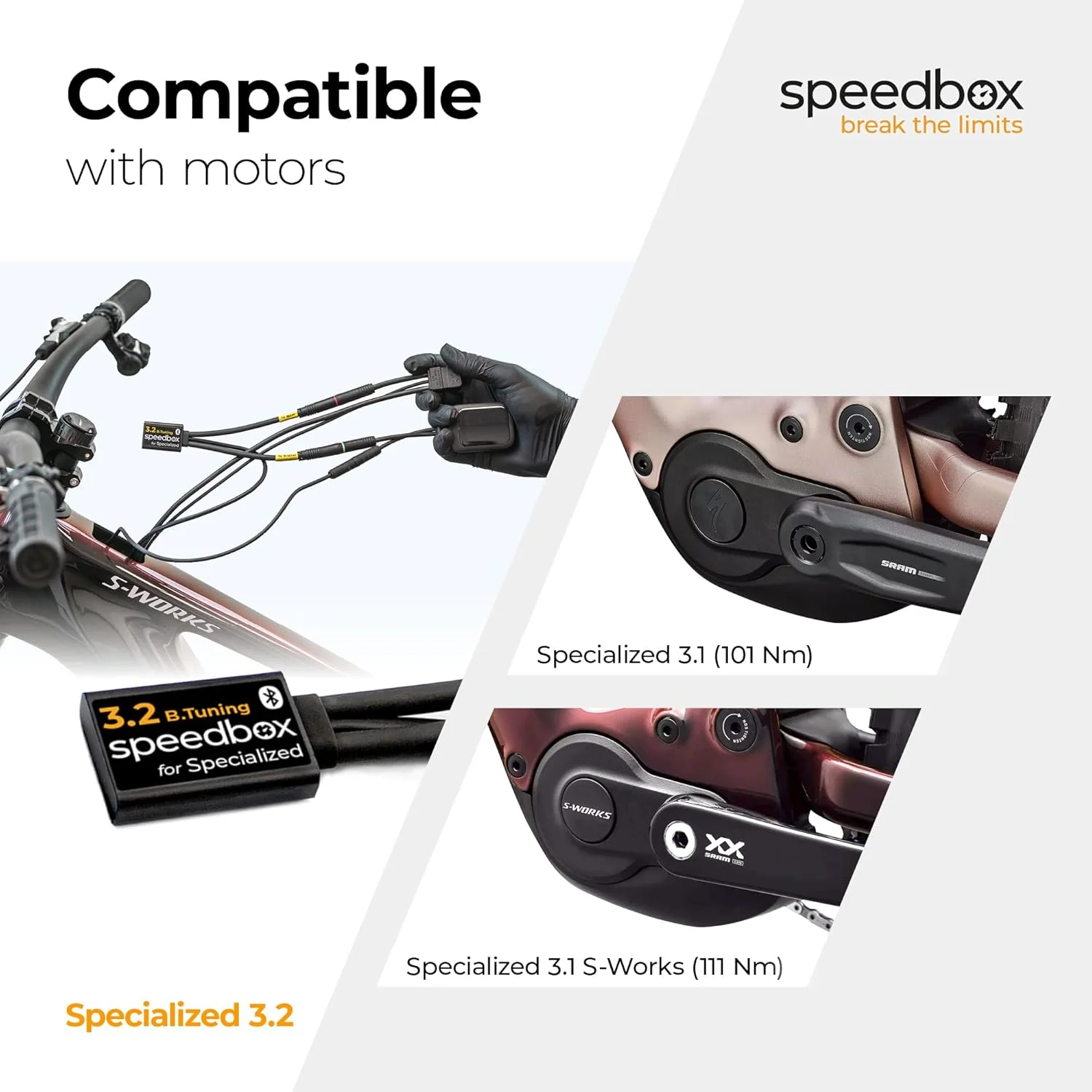 SpeedBox 3.2 für Specialized E-Bikes & Motoren 3.1 (einschliesslich S-Works) – Tuning-Chip, einstell - Image 4