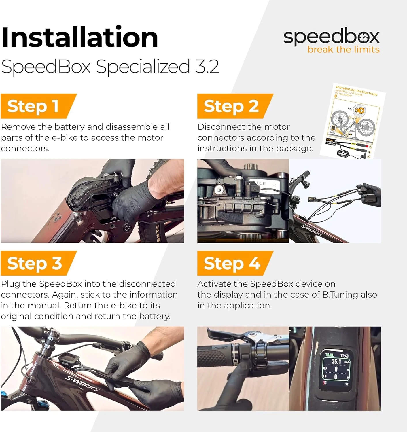 SpeedBox 3.2 für Specialized E-Bikes & Motoren 3.1 (einschliesslich S-Works) – Tuning-Chip, einstell - Image 6
