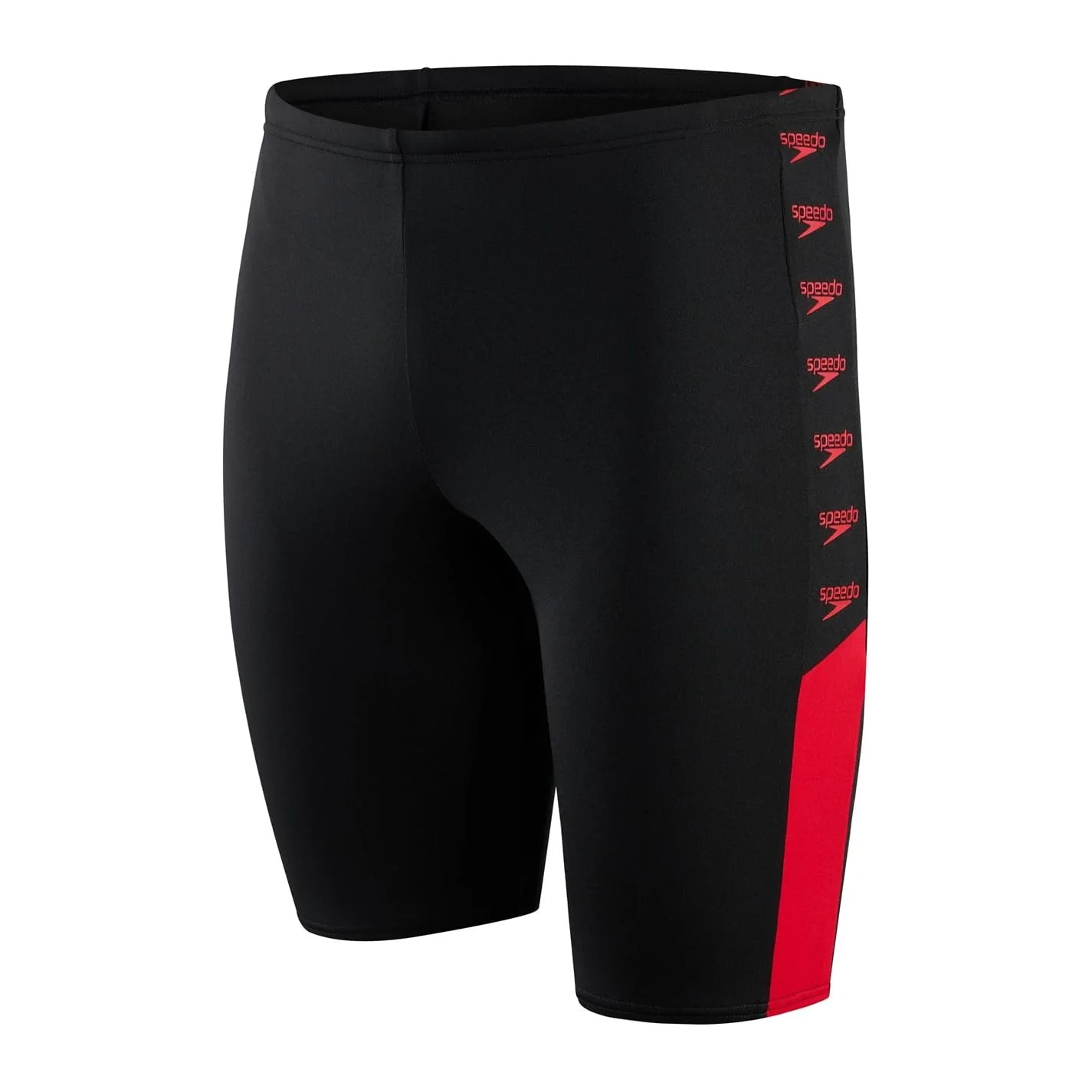 Speedo Herren Boom Logo Splice Badehose (1er Pack), Schwarz/Rot