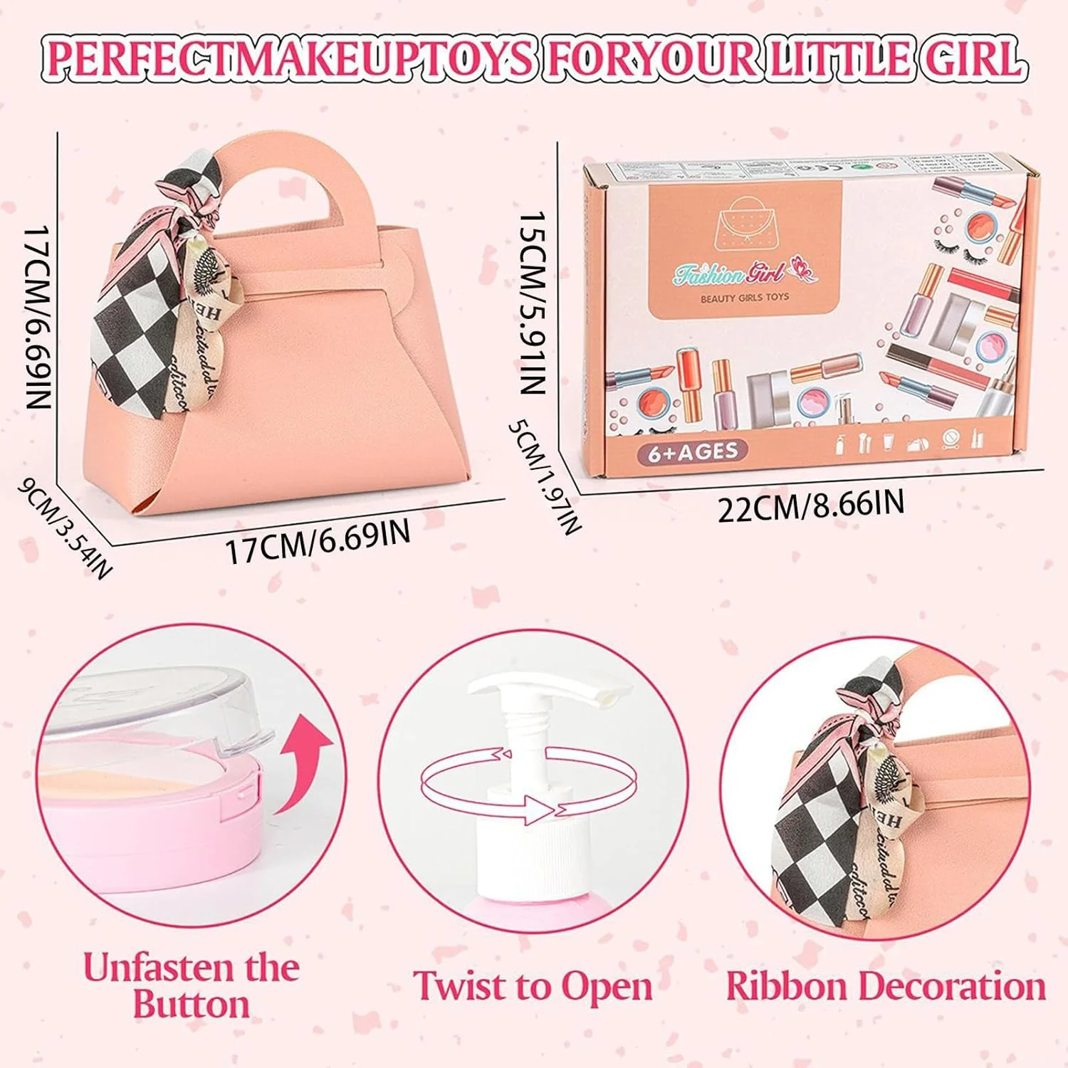 Spiel Make-up Set - Realistisches Rollenspiel-Spielzeug - Kinder Spiel Makeup für Mädchen,Für Mädche - Image 5