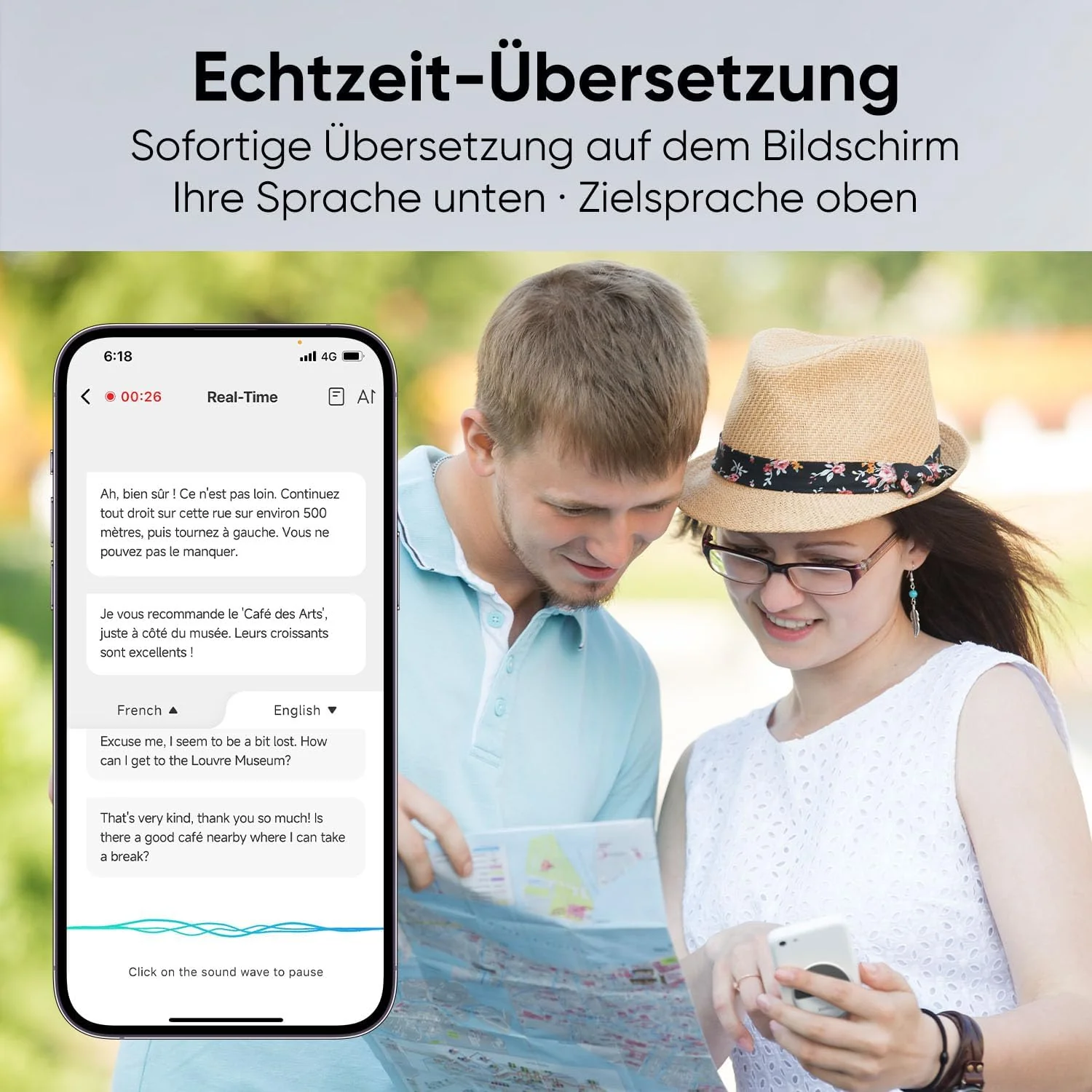 Sprachübersetzer Gerät, Echtzeit-Übersetzung Sprache, Sprachübersetzer 140+ Sprachen, Offline Überse - Image 5