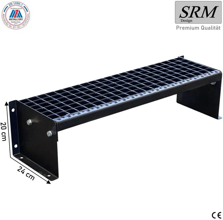SRM Design 1 Stufen Standtreppe Stahltreppe Wangentreppe Gitterrosttreppe Aussentreppe Industrietrep - Image 2