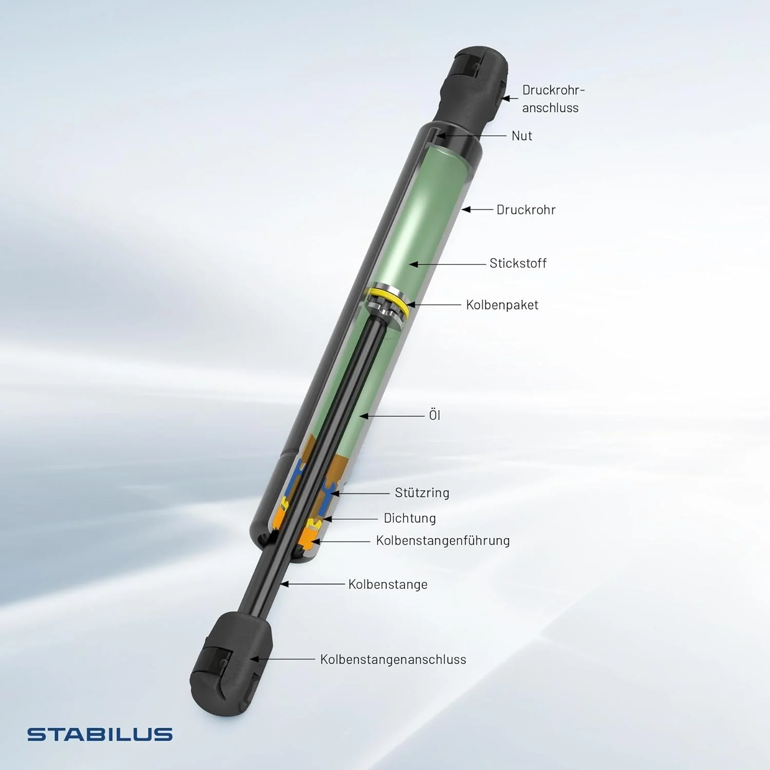 Stabilus Gasfeder Motorhaube MERCEDES-BENZ CLK-Klasse/C-Klasse 209343 2000- Motorhaubendämpfer LIFT- - Image 4