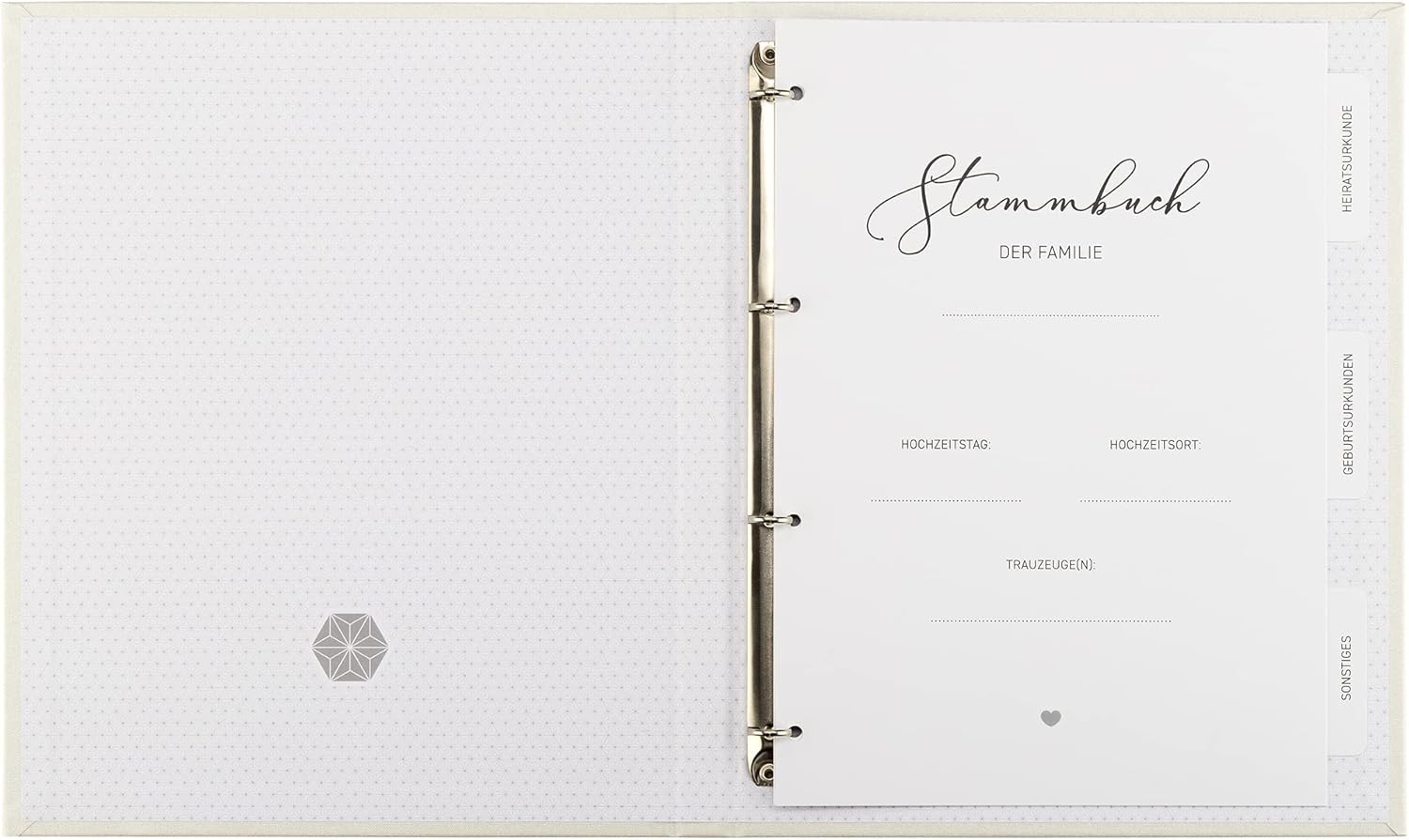 Stammbuch der Familie - Familienstammbuch Hochzeit Standesamt - Deluxe Serie - Hardcover DIN A4 (Bei - Image 3