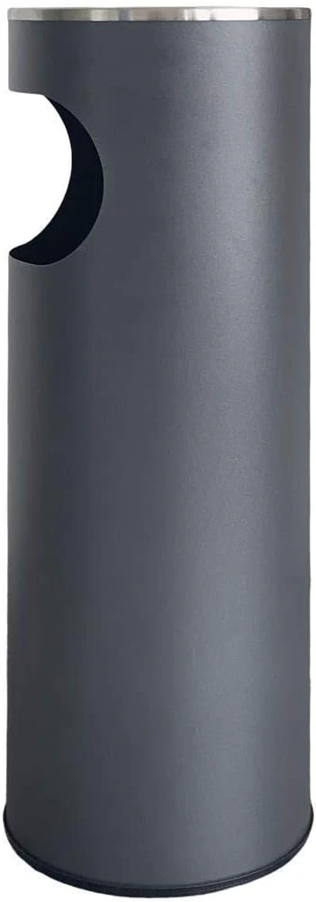 Standaschenbecher mit anthrazit farbigen Mülleimer mit Edelstahl Ascheraufsatz - Image 4