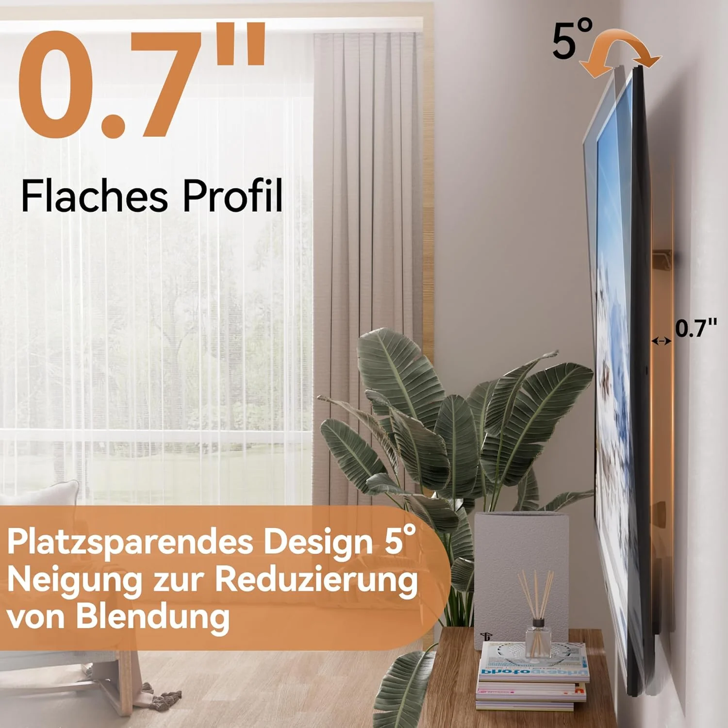 Ständerlose TV Wandhalterung für 32–75 Zoll Fernseher, TV-Halterung für Trockenbau, ohne Bohren & oh - Image 6