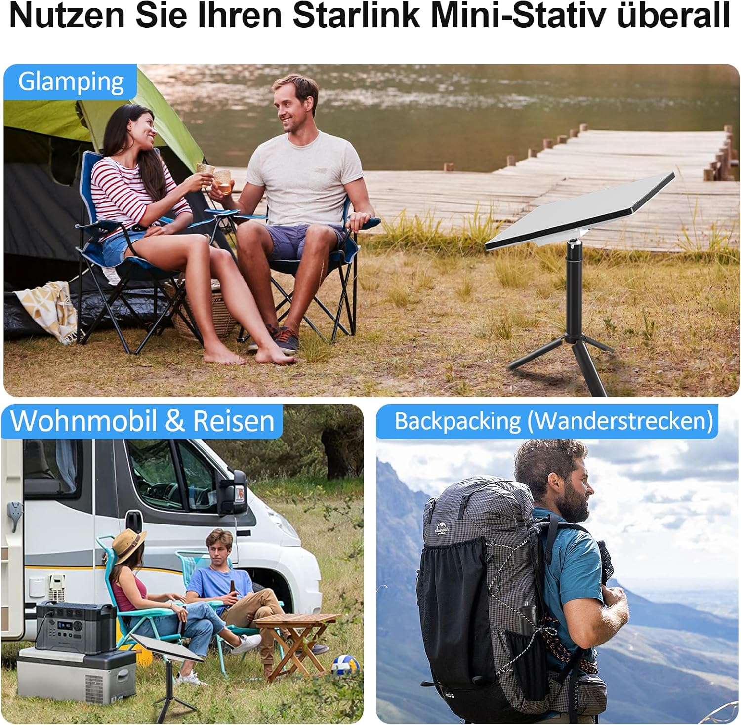 Starlink Mini Stativ Halterung, Verstellbare Starlink Mini Pole Halterung, Adapter, Kugelkopf Stativ - Image 7