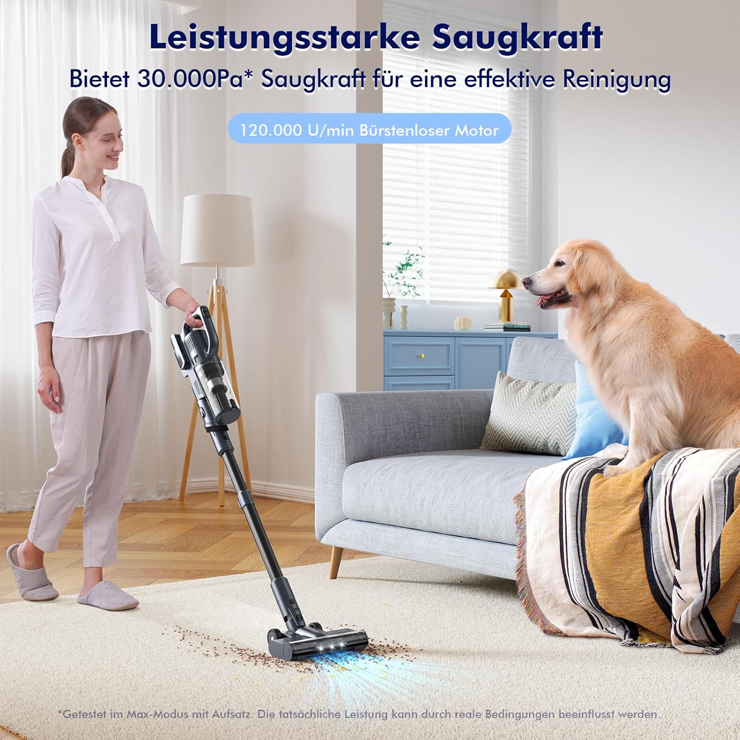Staubsauger Kabellos, Akku-Staubsauger, Verwicklungsfrei, Leicht und Leistungsstark für Hartböden, T - Image 2