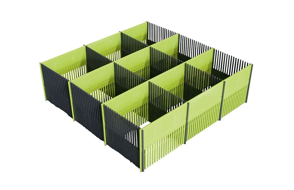 Stauleiste für Schubladen 100 MAXXI 8er-Set Lime, dunkelgrau