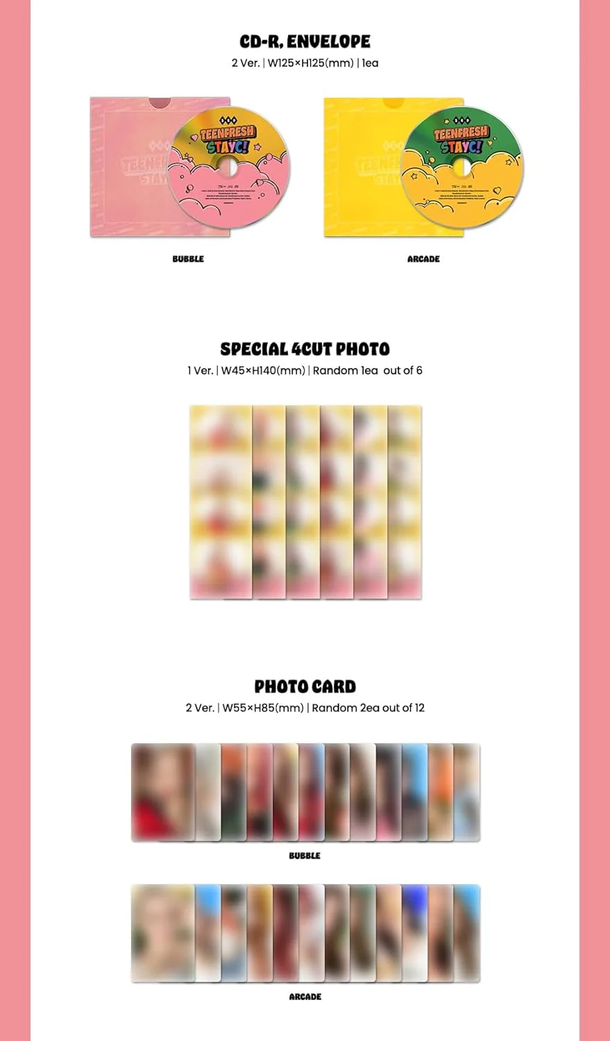 STAYC - TEENFRESH (3rd Mini Album) CD+Folded Poster (BUBBLE ver. / CD Only, No Poster), Bubble Ver. - Image 4