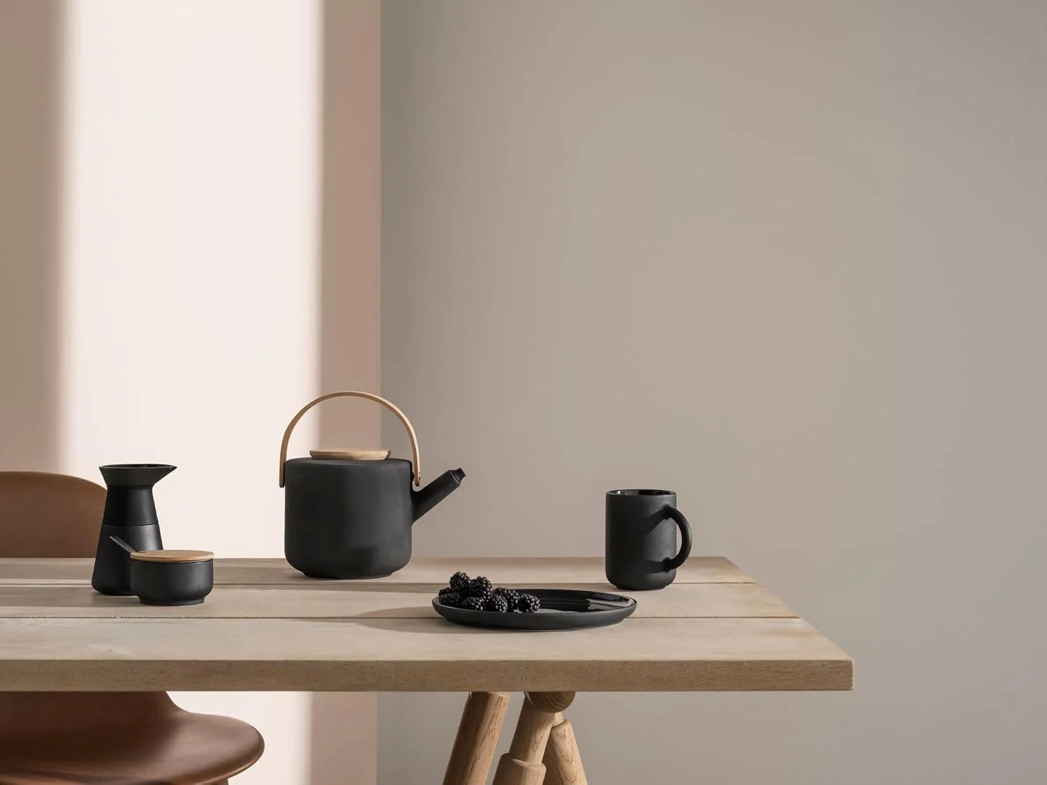 Stelton, Keramik, x-637 Theo Zuckerschale, Schwarz, 10 x 9 x 10 cm - Image 2