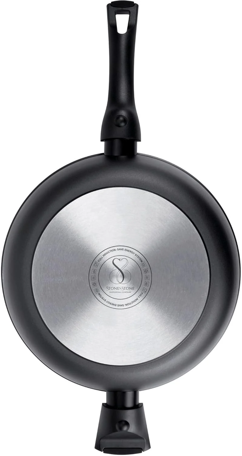 Stone&Stone Tiefe Pfanne 28 cm (7,5 cm hoch) | Hochrandpfanne Induktionspfanne | Deutsche GREBLON C3 - Image 3