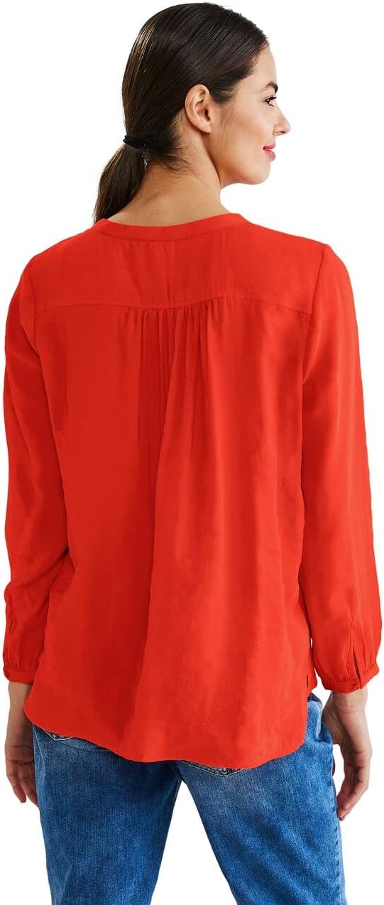 Street One Damen A343801 Blusenshirt 40 Juicy Mandarine, 40 Juicy Mandarine - Image 2