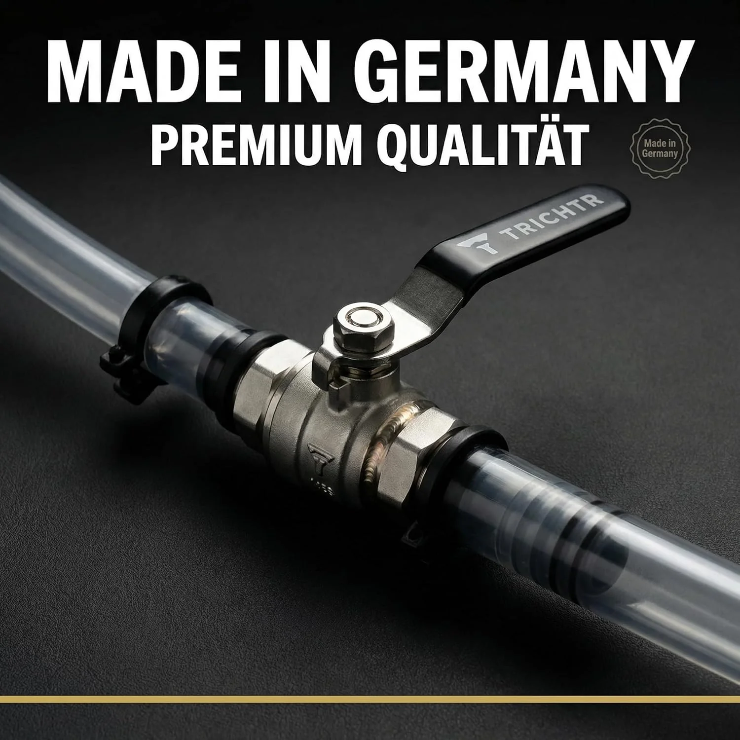 Striker – Premium Bierbong & Biertrichter mit Edelstahl-Kugelhahn – Beer Bong für JGA, Festivals & P - Image 2