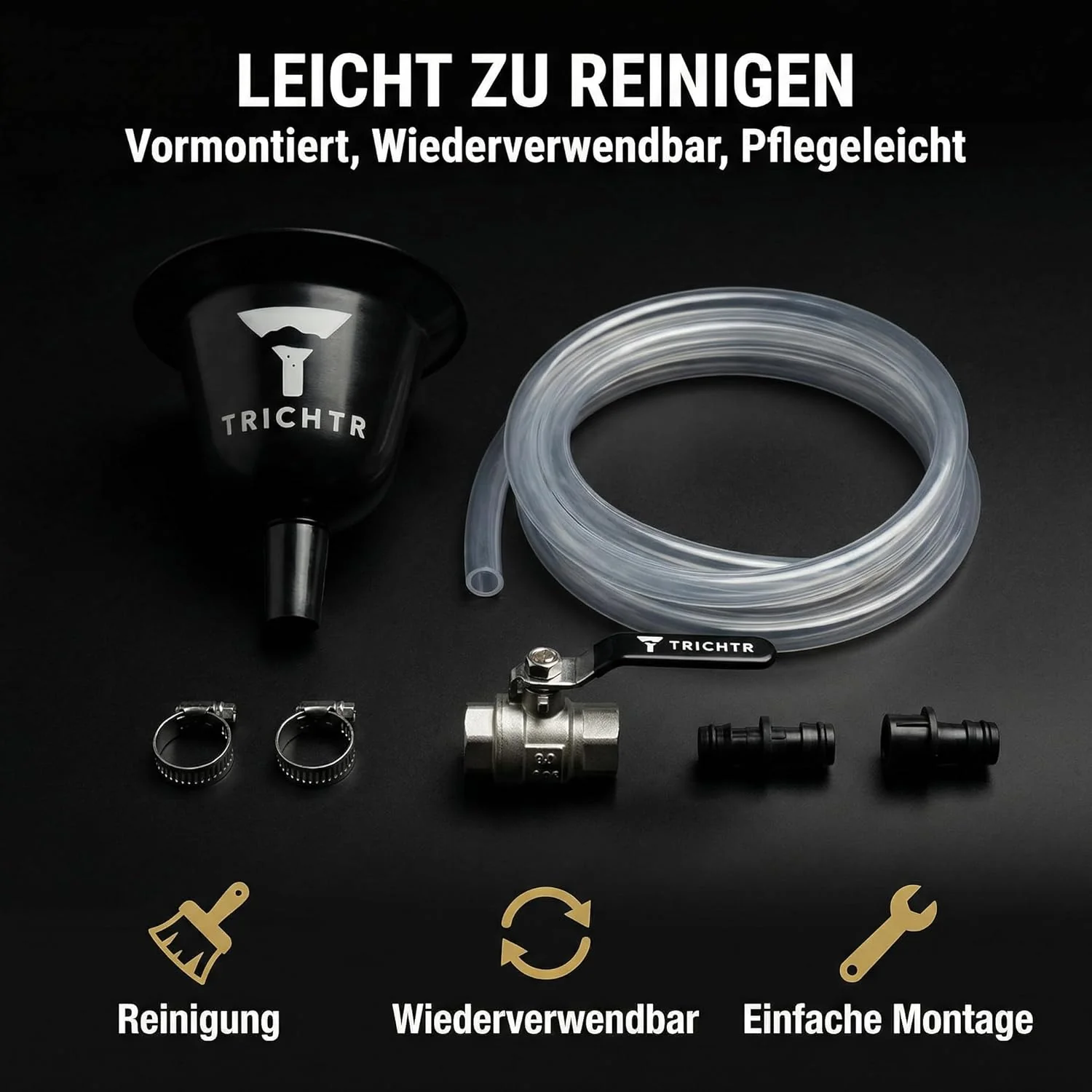 Striker – Premium Bierbong & Biertrichter mit Edelstahl-Kugelhahn – Beer Bong für JGA, Festivals & P - Image 7