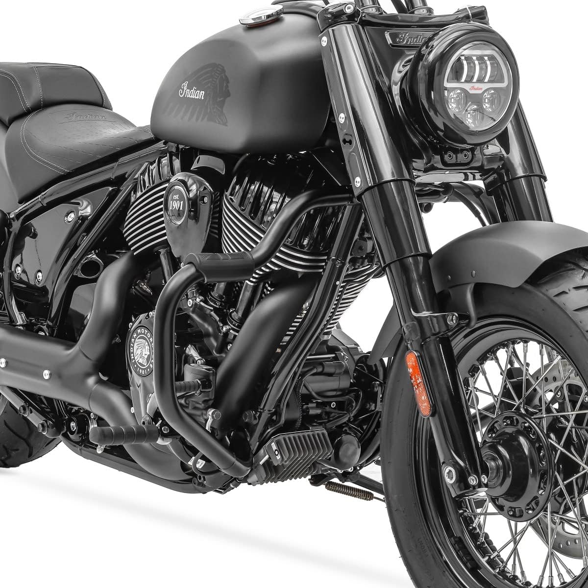 Sturzbügel Mustache für Indian Roadmaster Classic 17-18 schwarz Mitte L Indian Roadmaster Classic 17 - Image 5