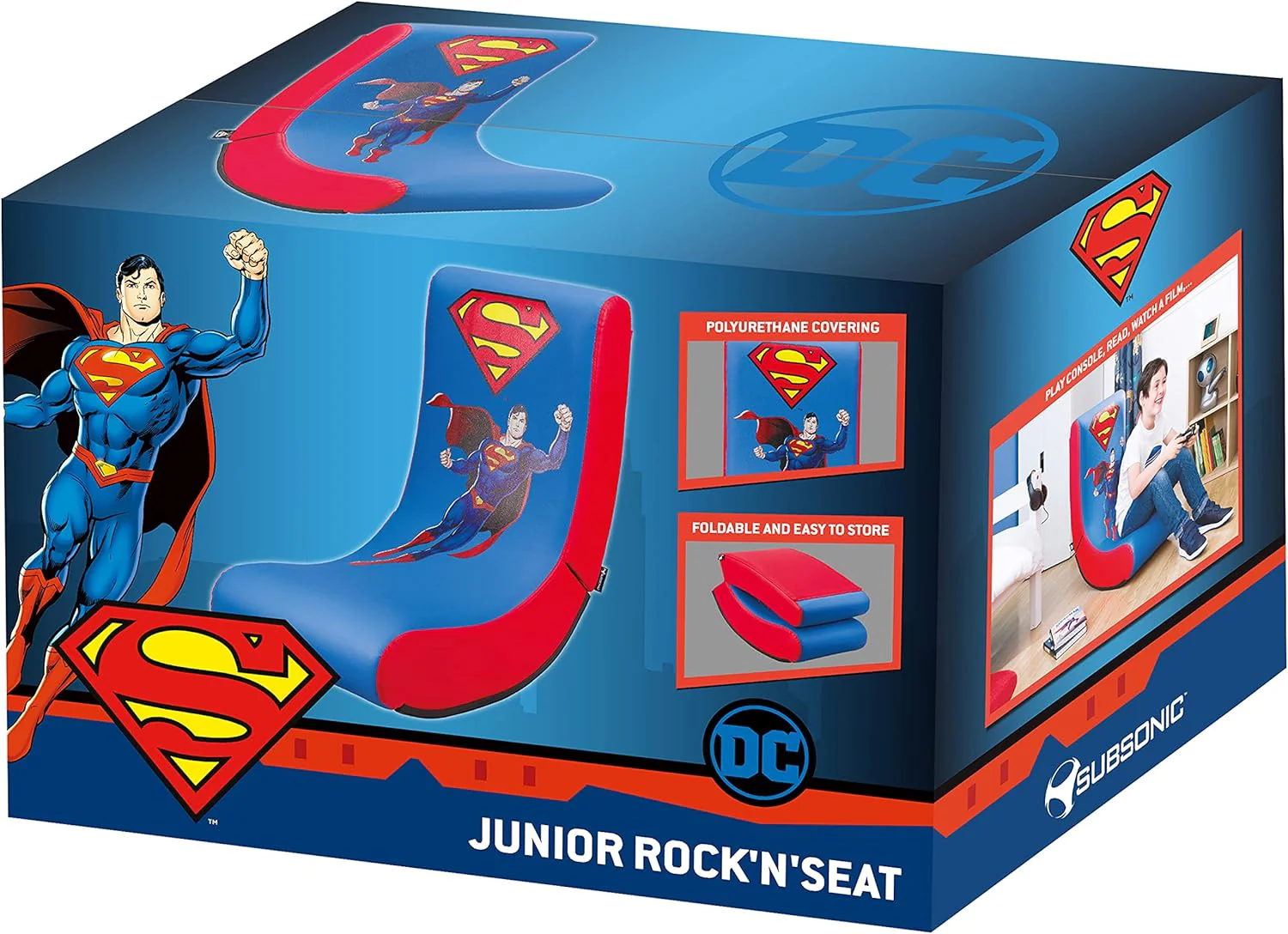 Subsonic Superman - Rock'n'seat junior gamer chair- Kinder/Jugendliche Gaming-Stuhl offizielle Lizen - Image 6