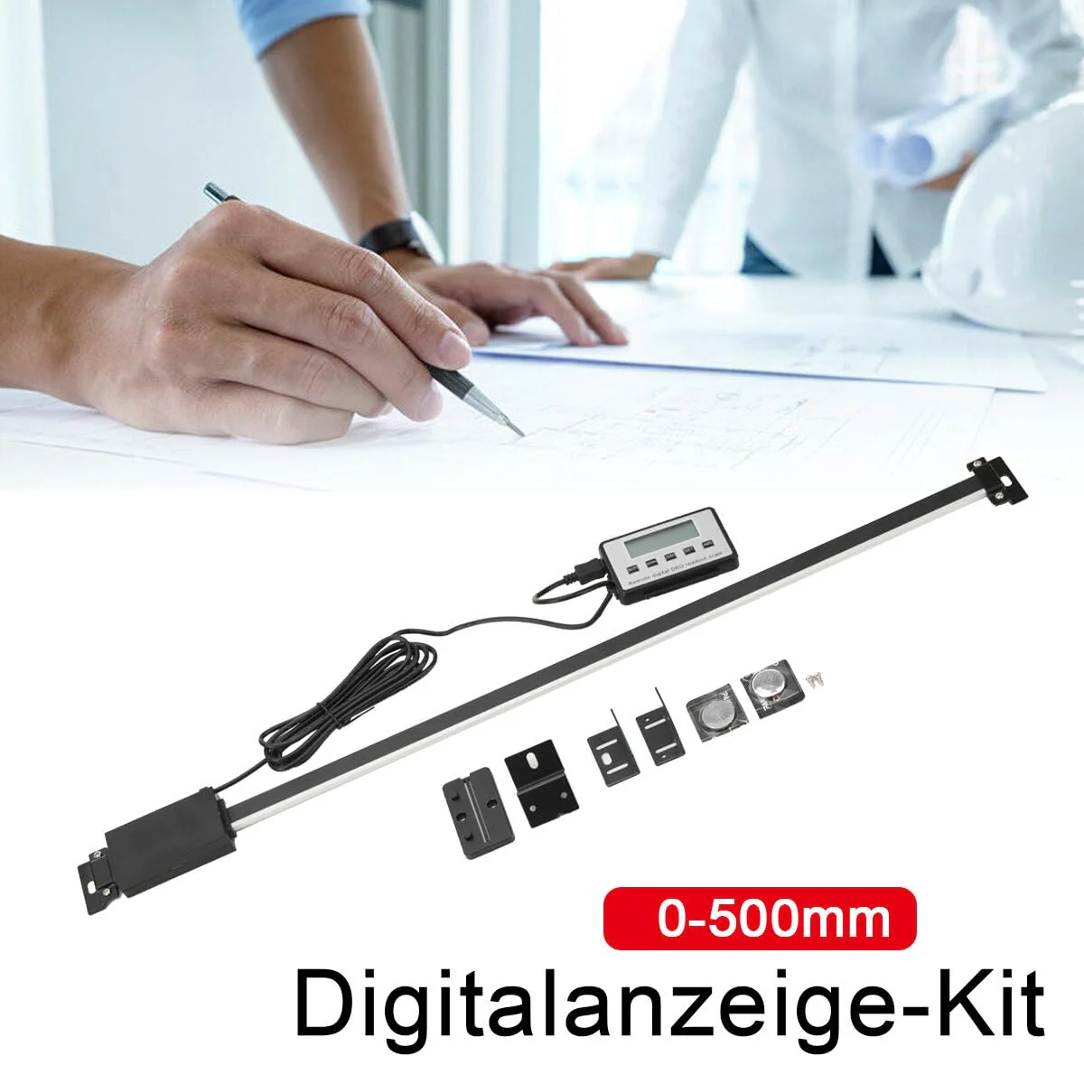 SUDEG Digital Readout Kit,Digitalanzeige Kit,Anbaumessschieber Linearmassstab,Präzises LCD Anzeige K - Image 2