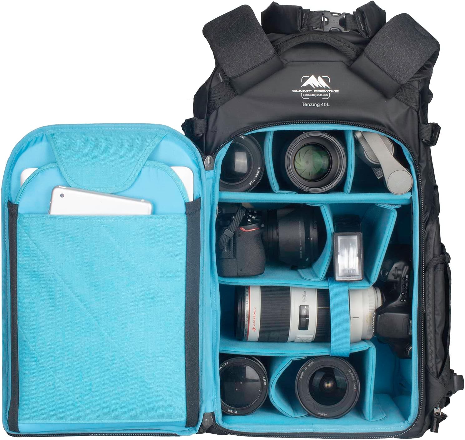 Summit Creative TENZING Roll-Top-Kamerarucksack 30L Schwarz, 30L Schwarz - Image 5