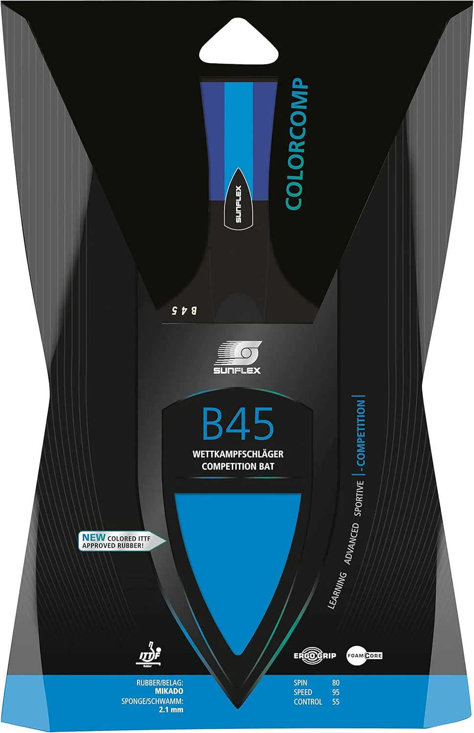 Sunflex® Color COMP B45 Tischtennisschläger | Tischtennis Racket Bat TT Profi Wettkampfschläger | ko - Image 3