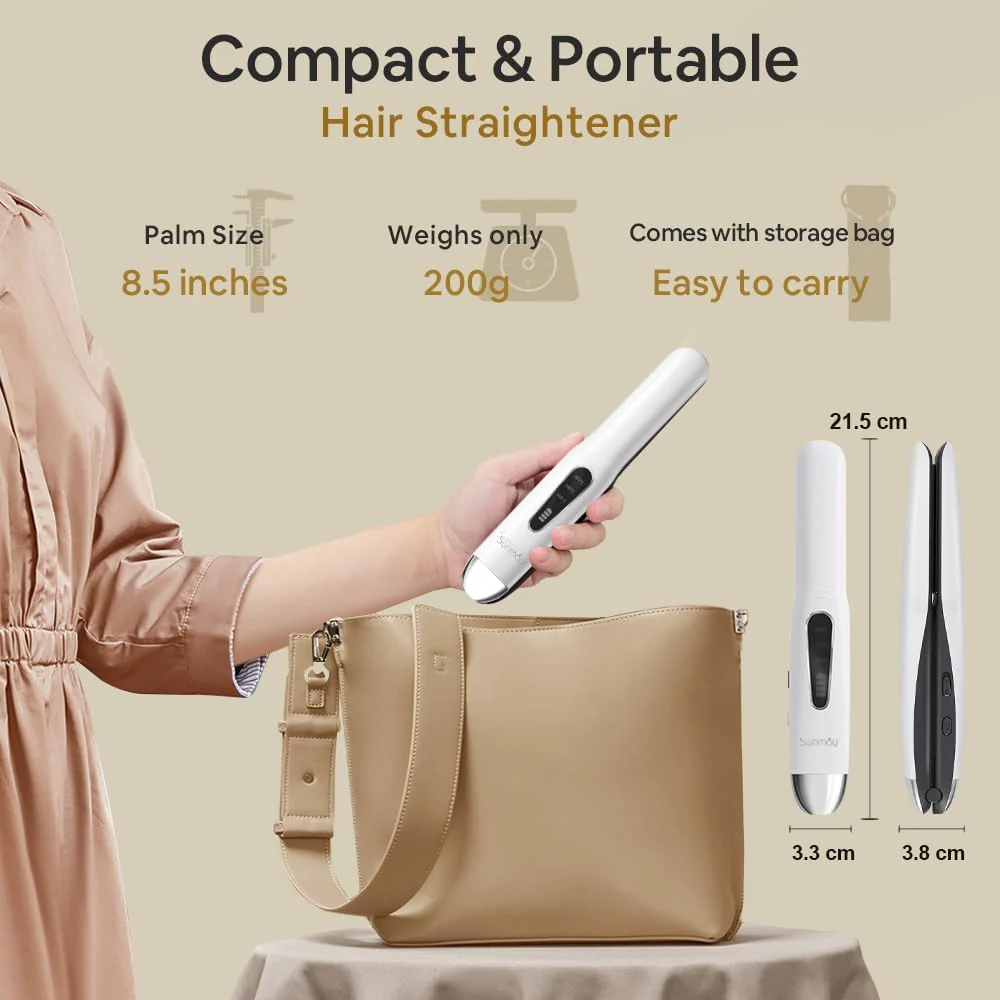 SUNMAY Voga Glätteisen Kabellos, Titan Glätteisen Locken und Glätten 2 in 1, Tragbares Akku Haarglät - Image 7