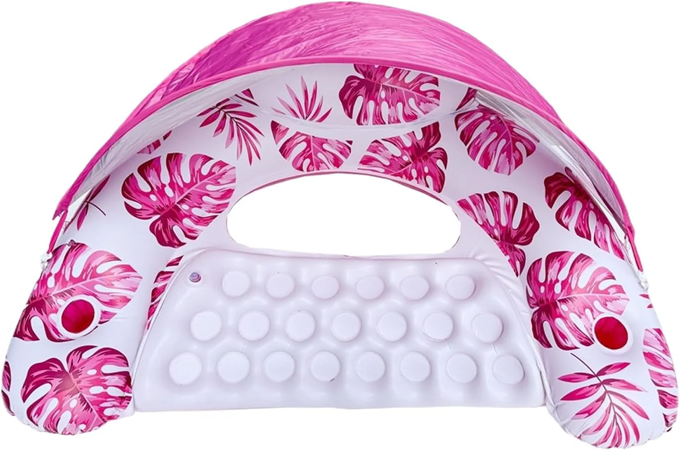 Sunshade Pool Float – Schwimmende Liege für See Fluss und Pool mit Sonnenschutz und Getränkehalter, - Image 8