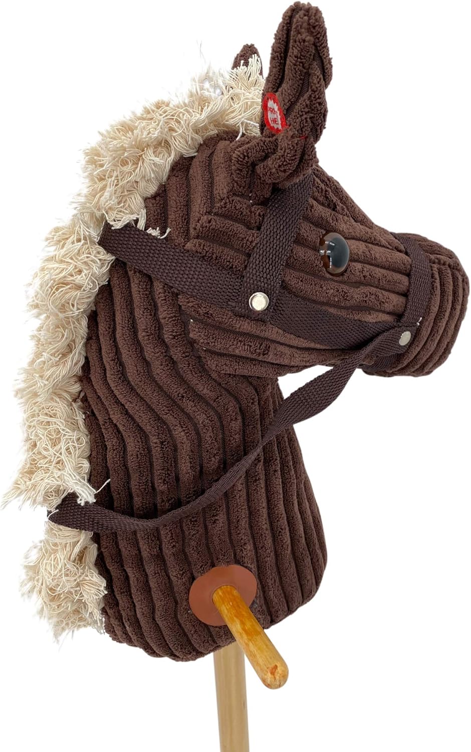 Sweety Toys 6762 "Brown Sugar Cord Cotton Steckenpferd mit Funktion Gewieher und Galoppgeräusch - Image 3