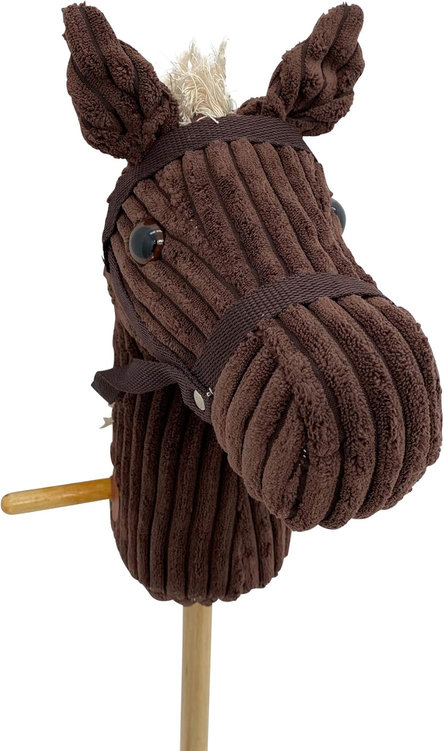 Sweety Toys 6762 "Brown Sugar Cord Cotton Steckenpferd mit Funktion Gewieher und Galoppgeräusch - Image 4