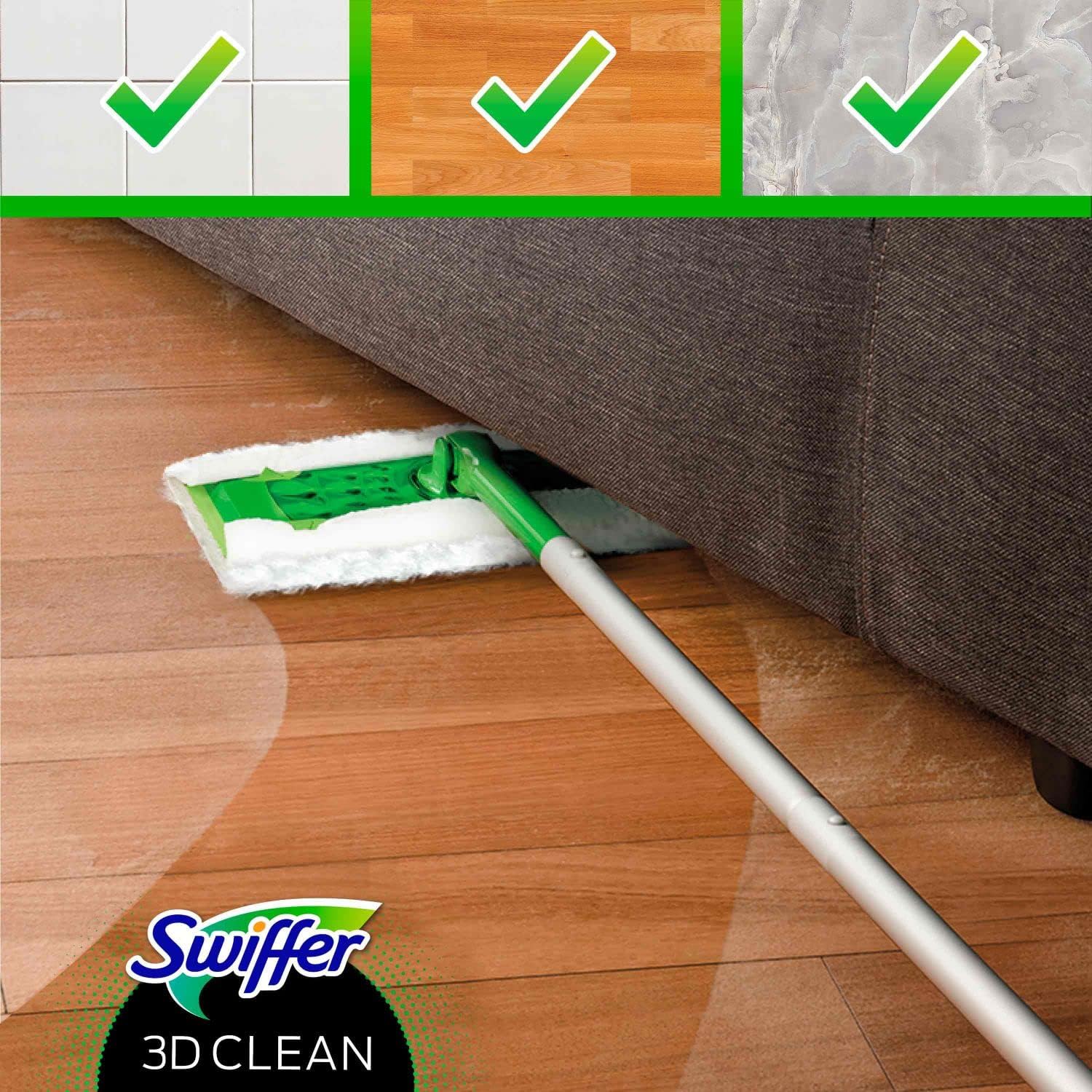 Swiffer Staubfänger, 3D-Reinigung, Nachfüllpackungen, Trockentücher für Böden, 7 Einheiten, fängt un - Image 3