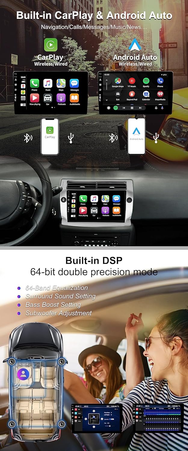 SXAUTO - 6G+128G - Android 12 IPS Autoradio für Citroen C4/C-Quatre/C-Triomphe (2004-2012) - Eingeba - Image 6