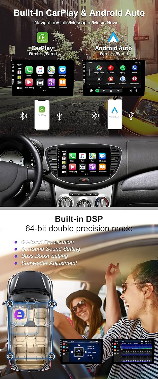 SXAUTO - 6G+128G - Android 12 IPS Autoradio für Hyundai I10 (2007-2013) - Eingebaut Carplay/Android - Image 4