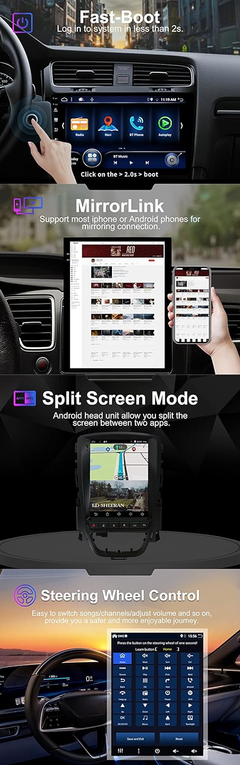 SXAUTO - 6G+128G - Android 12 IPS Autoradio für Opel Vauxhall Astra J Buick Excelle XT GT (2006-2016 - Image 7