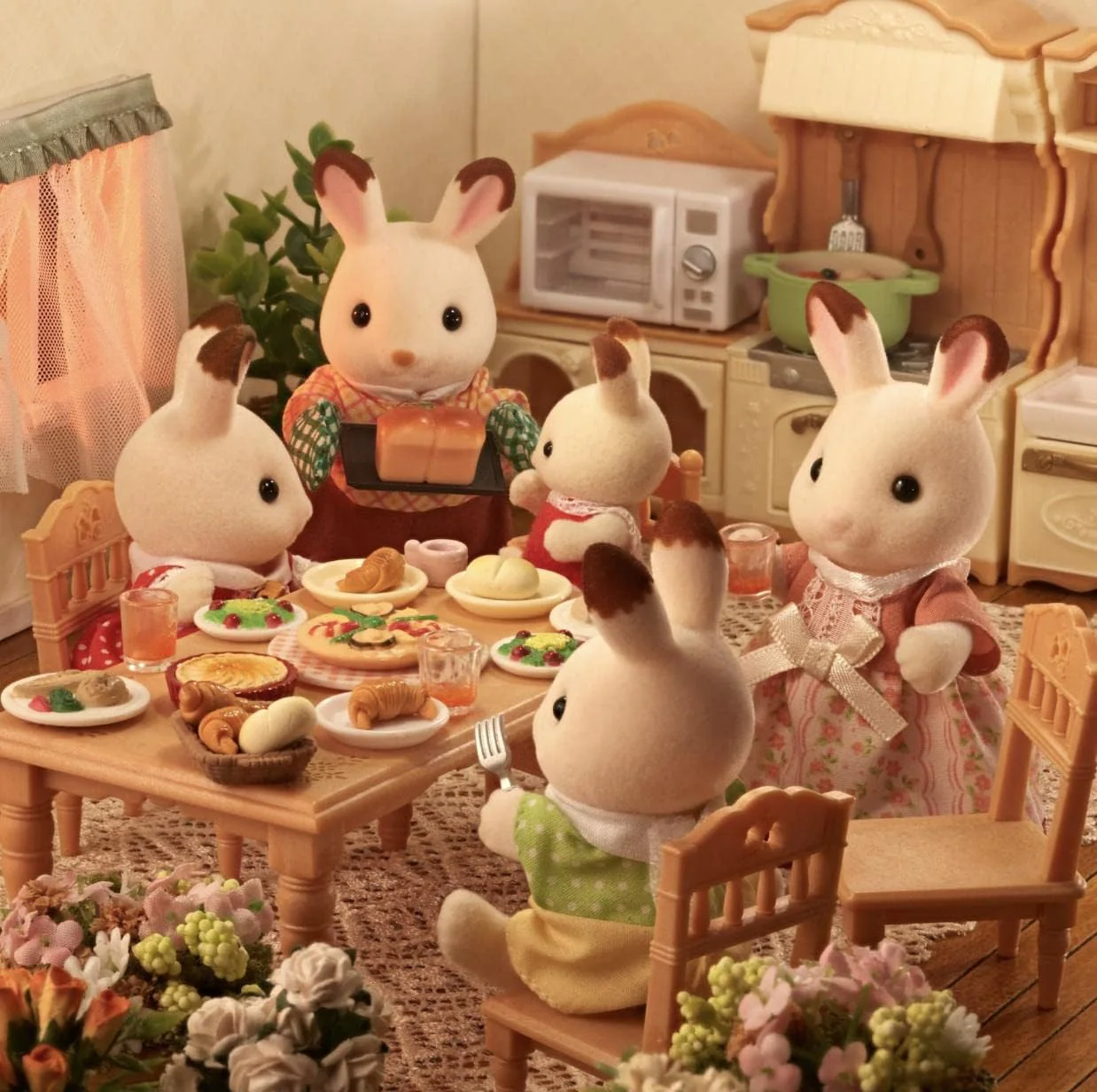 SYLVANIAN FAMILIES 5655 Schokoladenhasen Familie NEU & - 5286 - Badezimmer im Landhausstil, klein Bu - Image 3