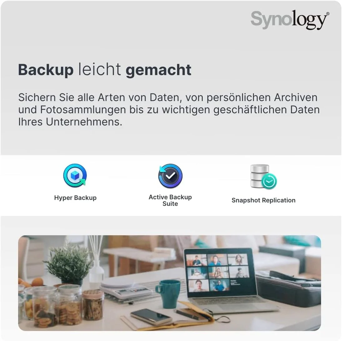 Synology DiskStation DS1522+ NAS/Storage Server Tower Ethernet LAN Black R1600 Enclosure 5 Bucht - Image 4