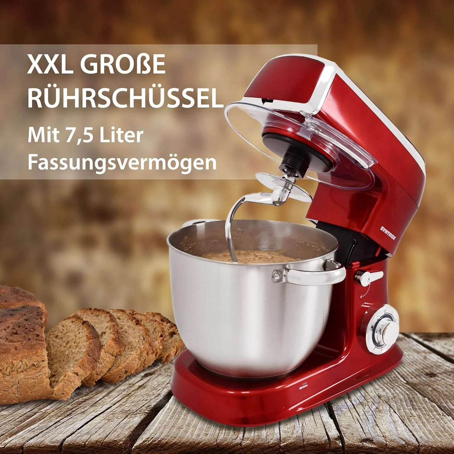 Syntrox Germany Küchenmaschine Wasas Mixen & Zerkleinern 7,5 Liter, Mixer und Fleischwolf in einem, - Image 7