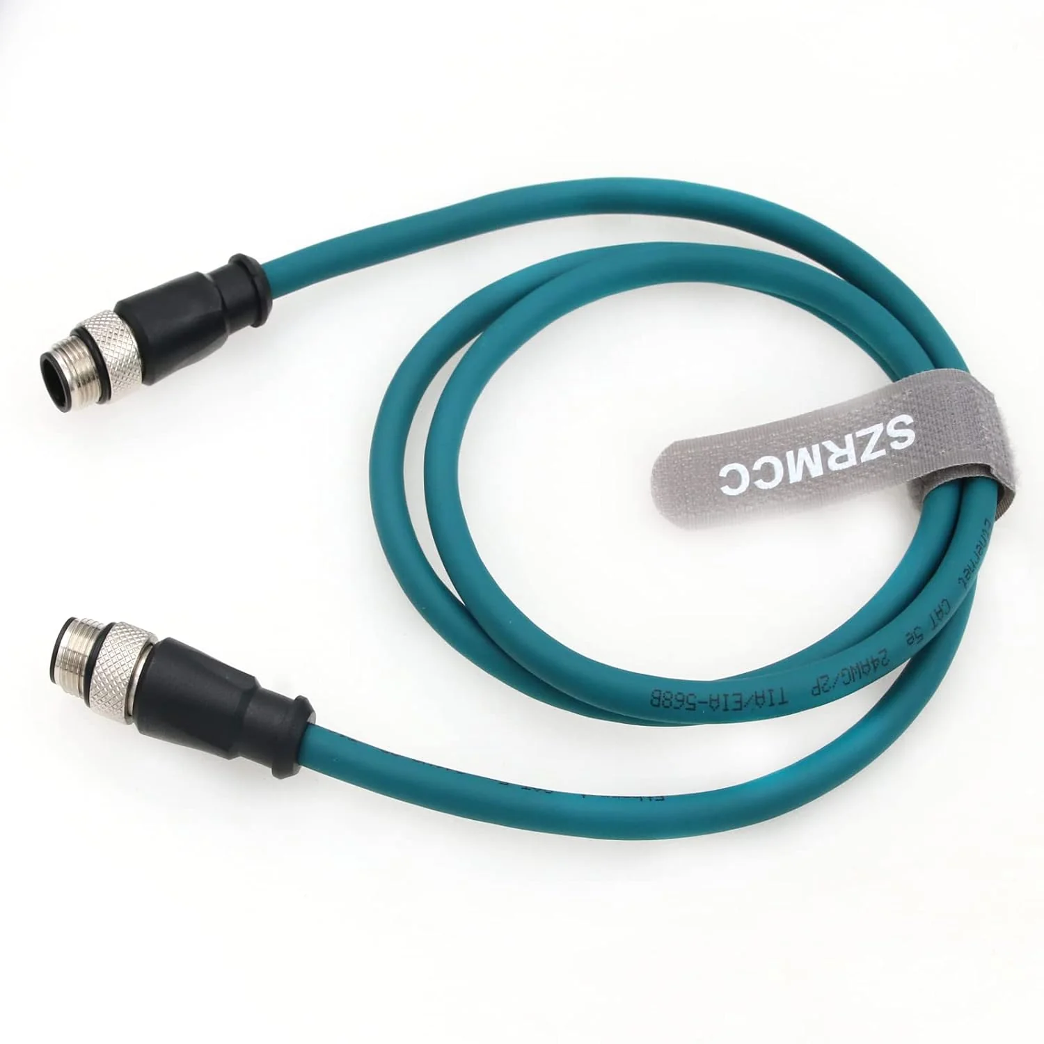SZRMCC M12 Ethernet Kabel D-Code 4 Pin auf 4 Pin Stecker Cat5e High Flex Wasserdichtes Abgeschirmtes - Image 4