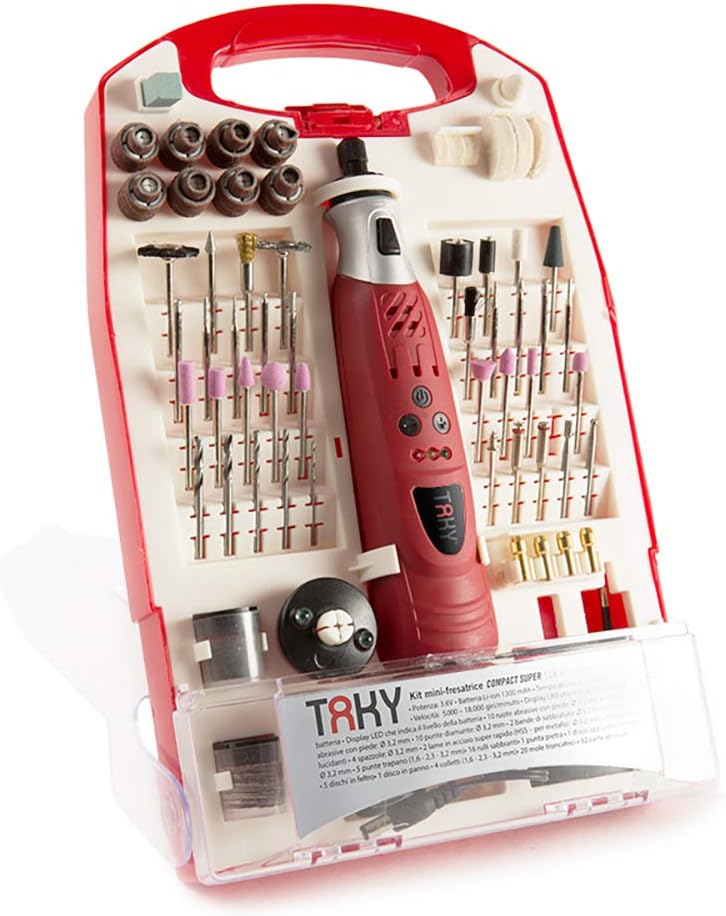 Taky TA-710 Fräsmaschine mit Zubehör, Rot - Image 2