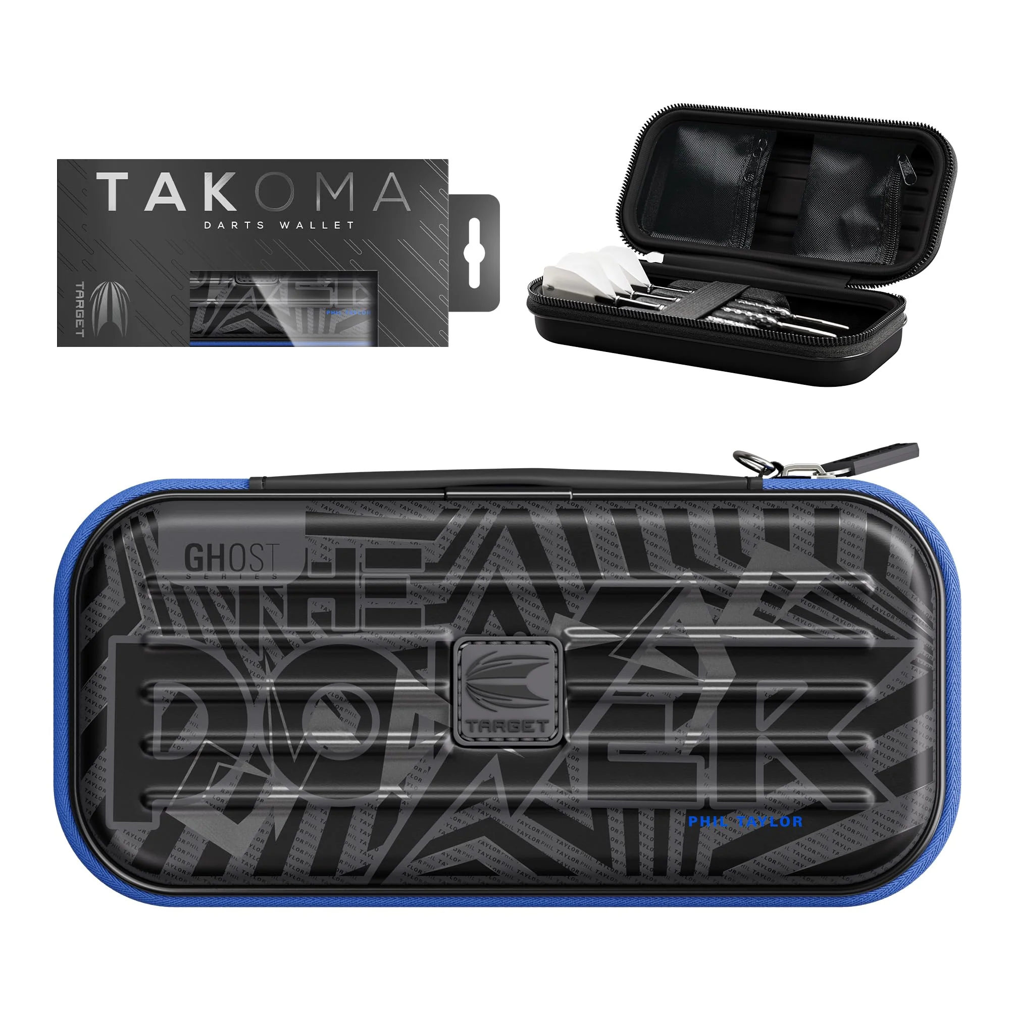 Target Darts Phil Taylor Ghost Series Takoma Wallet Regular – Dartkoffer schwarz/weiss | The Power“