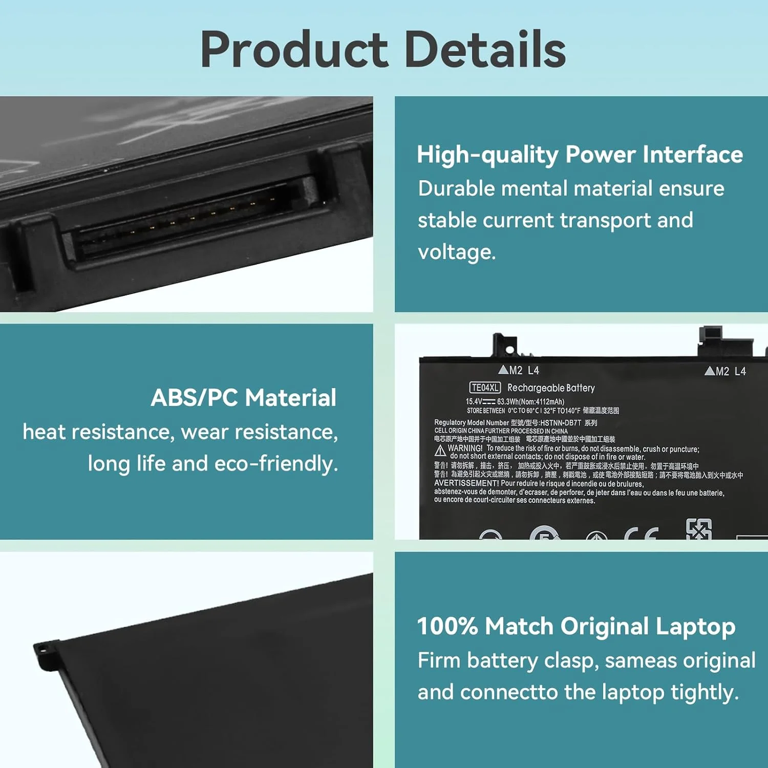 TE04XL Laptop Akku für HP Omen 15-AX200 Pavilion 15-BC200 15-bc200nx bc201nl bc203nw bc204nf bc206nl - Image 4