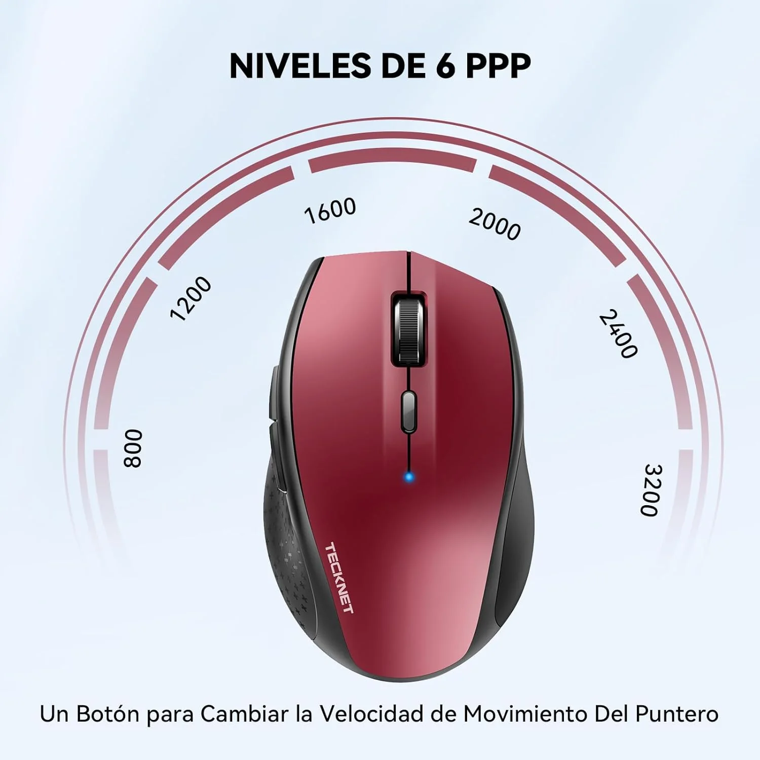 TECKNET Bluetooth-Maus, kabellose Maus 3200 DPI, Akkulaufzeit 24 Monate, Wireless Bluetooth 6 DPI-St - Image 2