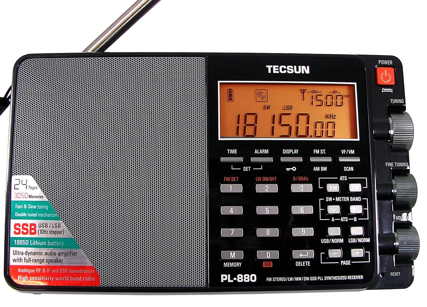 Tecsun PL-880 Radiowecker