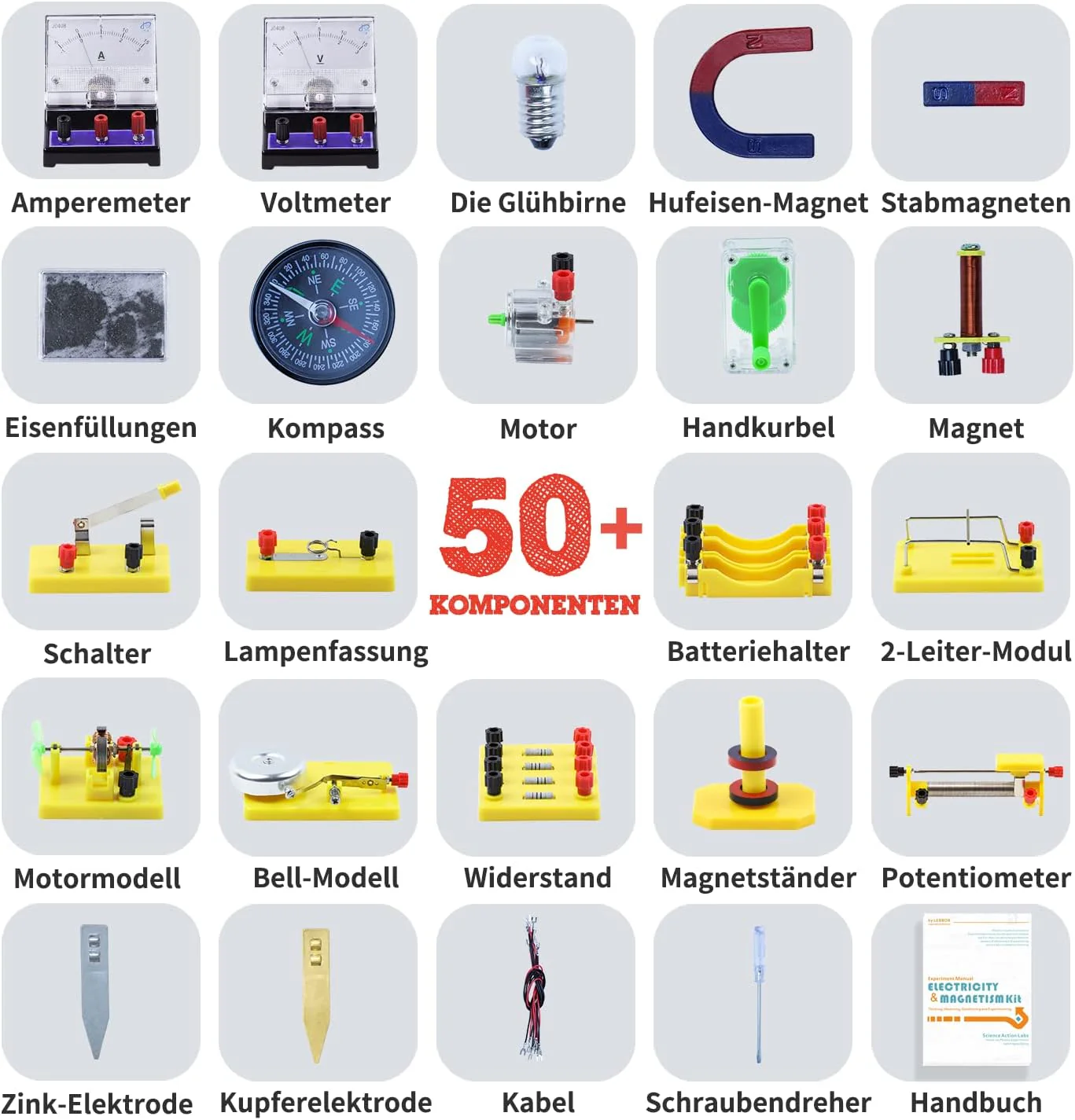 Teenii Elektrizität und Magnetismus Experimentierkasten für Kinder, STEM Wissenschaftsset mit Stromk - Image 2
